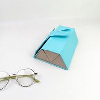 Handmade Leather Multi-Compartment Folding Eyeglass and Sunglasses Case