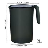 Water Jugs Portable 2L Water Pitcher Jug Heat Resistant Drinks Dispenser With Handle Cold Hot Water Container For Home Travel juoda