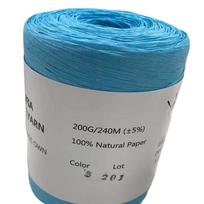 240M pintas laidas, popierius, virvė, mezgimo verpalai, 100 % RAFFIA natūralaus pluošto popierius