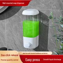 Punch-Free Wall Soap Dispenser: No-Marks, Press-Type for Shampoo and Gel. balta