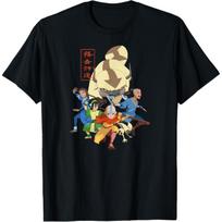 Avatar the Last Airbender - Aang Toph Sokka Katara Appa Momo T-Shirt S juoda