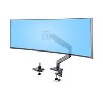 StarTech.com Monitor Desk Mount For 49 Ultrawide Curved Screen, Max 44lb - Befestigungskit (Federarm, Schwenkarm, Basis, VESA-Halterung, C-Klemme Montage 10-80 mm, Tüllenmontage 10 - 35 mm) - verstellbarer Arm mit mechanischer Feder - für LCD-Display / C (H1M1AG1-MONITOR-ARM)
