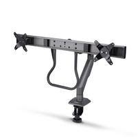 StarTech.com Desk Mount Dual Monitor Arm w/ Crossbar, Up To 27 Displays - Befestigungskit - artikulierender, mechanischer Feder - für 2 LCD-Displays - Stahl, Kunststoff - Schwarz - Bildschirmgröße: 43.2-68.6 cm (17-27) - Tischmontage - TAA-konform (H2M1AS2-MONITOR-ARM)