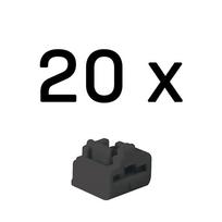 LINDY - LAN-Portblocker - Schwarz (Packung mit 20) (47892)