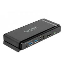 DisplayPort 1.4 KVM Switch, 8K 60Hz, USB 3.2 Gen 1, Audio, KVM-Switch grau/schwarz