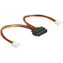 Delock 66611 - Power SATA 15 Pin St.> 2x Floppy 4 Bu. 15 cm - Digital/Daten - 0,15 m (66611)