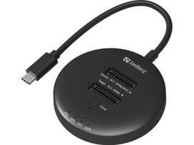SANDBERG SSD-Dockingstation Schächte: 2 - M.2 - M.2 NVMe Card - USB-C 3.2 (Gen 2) (136-72)