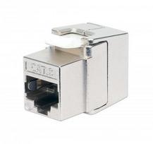 Intellinet Cat8.1 40G Shielded Toolless Keystone Jack, For Easy and Quick Snap-in Deployment, Ideal for Data Centers, STP, for Solid & Stranded Wire, Gold-plated Contacts, Metal Housing - Netzwerkanschluss - RJ-45 (W)
