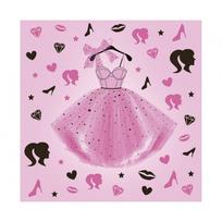 Popierinės servetėlės „Girls Pink Party Dress“, 33x33 cm (20 vnt.)