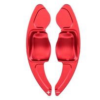 Skirtas VW Golf 5 6 MK6 GTI R Jetta MK5 Passat B6 B7 CC Polo Sharan Tiguan 2vnt./komplektas Automatinis pakeičiamas vairo mentės prailginimo pavarų dangtelis raudona