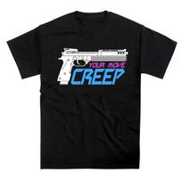 Your Move Creep Robo Cop Gun Mech 80s Movie inspired T-Shirt S