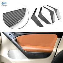 For VW Golf 6 MK6 2010 2011 2012 2013 Interior Door Armrest Panel Handle Strips Cover ABS Carbon Texture Inner Accessories