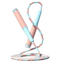 Beads Jumping Rope, Adjusted Segmented Fitness Skipping Rope for Women Man rožinė