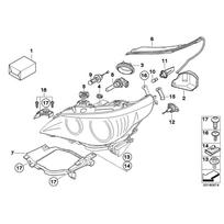 Žibintų tvirtinimo laikikliai Atrama BMW 5 serijai E60 E61 525I 528Xi 530I Žibinto tvirtinimo laikiklis 63126936090 63126936089 Pair