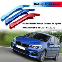 Inkstų grotelių lipduko spaustuko dangtelis 9 skersinių grotelių apdaila, tinka BMW 2 serijos F46 Gran Tourer 218d 2018- M Sport versija Grille Clip