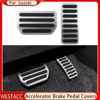 Nerūdijančio plieno automobilių dujų stabdžių pedalų dangteliai, skirti Suzuki SX4 Aerio Ciaz Vitara S-Cross Splash Ignis Kizashi Sidekick small pedal cover