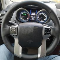 Pasidaryk pats individualus automobilio vairo užvalkalas Toyota Land Cruiser Prado Tundra Tacoma 4Runner odos pynė vairui Black -line