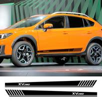 2 vnt. automobilio durelių šoninių lipdukų, skirtų „Subaru XV Racing Sports“ ilgomis juostelėmis, stiliaus, tiuningo, automobilių aksesuarų, vinilo plėvelės apvyniojimui Carbon Fiber