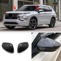 Skirta Mitsubishi Outlander 2022 2023 Anglies Pluošto Išvaizdos Šoninio Galinio Vaizdo Veidrodėlio Apsauginis Dangtelis Apdailos Auto Aksesuarai Automobilio Stilius Carbon Fiber