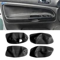 Kairės pusės vairas Minkštos odos durų panelės dangtelis, skirtas VW Passat B5 1998 1999 2000 2001 2002-2005 Automobilio durų porankio panelės apdailos dangtelis Front Black-red