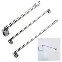 Dušo stiklo durų fiksuoto strypo spaustukas Nerūdijančio plieno reguliuojami dušo pertvaros atraminiai strypai 8mm-12mm stiklo plokštėms 1 Inclined white