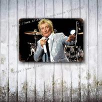 Rod Stewart Dainininkai 1 metalinis Dekorinis Plakatas Vintažinis skardinis ženklas Metalinis ženklas Dekoratyvinė plokštelė Pub Barui Vyro Denui Klubui Sienų Dekoracija 20x30cm（7.8x11.8inch）