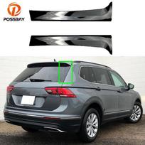 Juodas Galinio Langelio Šoninis Spoileris Canard Splitteris VW Tiguan MK2 2017 2018    2022 2023 Priedai Glossy Black