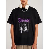 White T Shirt Slipknot Band Logo And Gas Mask Graphic Print Unisex Casual Streetwear Top For Men And Women S juoda