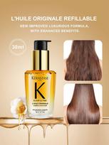 Kérastase Classic Camellia plaukų aliejus 30ml/75ml | Apsauga nuo karščio ir pažeidimų atstatantis serumas L'HUILE ORIGINALE 30ml