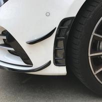 Car Front Side Air Vent Fender ABS Carbon Fiber Look For Mercedes-BENZ A-Class W177 A200 A250 A220 A35 AMG Sport Glossy Black
