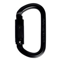 Singing Rock OVAL STEEL triple lock black plieninis karabinas