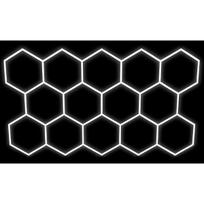 LED Hexagon garažo šviestuvas 570W, 6500K, 14 segmentų, 523×301 cm
