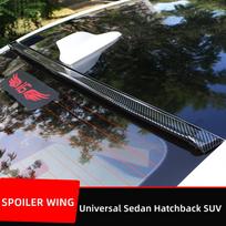 Universalus automobilio aptakas, sparnai, nemokami perforuoti galinis vidurinis stogo langas bagažinės dangtis Ducktail Lip Sedan hečbeko visureigio priedai 4cm Matt Black