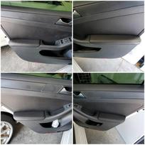 Mikropluošto Odos Durų Skydelio Dangtelis VW Jetta MK6 2012 2013 2014 Interjero Automobilio Durų Porankio Skydelio Odos Dangalas Apsauginis Apdailos Elementas Door Armrest Black-R