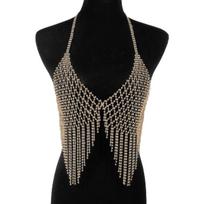 Body Chain Fringed Underwear-Style Shiny Rhinestone Jewelry Nightclub Style Personalized Breast Chain auksas