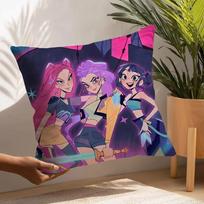 K-Pop D-Demon H-Hunters Pagalvės užvalkalas Dvipusis spausdintas pagalvės užvalkalas Namų ir sofos dekoravimui double sided printing:45X45CM