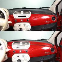 Fiat 500 2011- tikro anglies pluošto automobilio centrinės konsolės prietaisų skydelio dangtelis Apdailos lipdukas Automobilio priedai carbon fiber