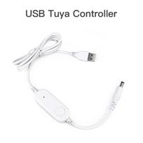 USB 5V TUYA Smart WiFi vienos spalvos LED juostos valdiklis Belaidis nuotolinio valdymo pultelis Dimmer jungiklis Darbas su Alexa Google Home white