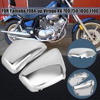 „Chrome Moto“ kairiojo dešiniojo akumuliatoriaus gaubto dangtelis, skirtas „Yamaha XV700 750 1000 1100 Virago 1984-Up“ motociklų priedams Left
