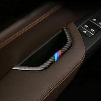 Carbon Fiber Door Handle Bowl Armrest Storage Box Cover Trim For BMW X3 X4 F25 F26 2011 2012 2013 2014 2015 2016 A