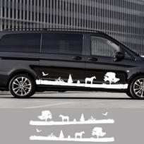 2 vnt automobilių lipdukai, skirti Mercedes Benz Vito V klasės Viano W447 WV639 W638 kemperio furgonui Grafikos vinilo lipdukai automatinis derinimas Compact L1