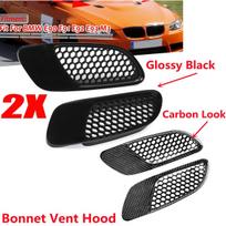 Blizgus juodas/Anglies pluošto variklio dangčio oro išleidimo grotelės Oro paėmimo angos dangtelis BMW E90 E91 E92 E93 M3 Glossy Black