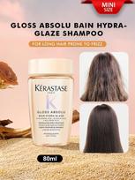 Kérastase Gloss Absolu Šampūnas 80ml/250ml | Laukinės Rožės Nepaklusnių Plaukų Valdymas & Blizgesio Padidinimas mini Gloss Absolu 80ml