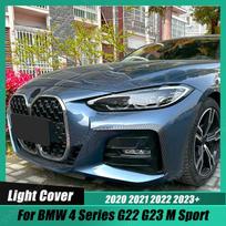 Front Bumper Lip Side Air Vent Trim for BMW 4 Series G22 G23 M Sport -2023+ Car Intake Frame Grille Splitter Canard Carbon Look