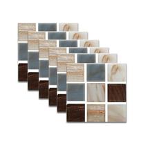 6 Sheets/set Kitchen Waterproof Oil-proof Wallpaper Removable PVC Decals Bathroom Stickers