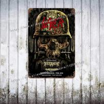 Slayer Eagle Muzikos Plakatas Dekoratyvinis Plakatas Vintažinis Skardinis Ženklas Metalinis Ženklas Dekoratyvinė Plokštelė Pubui Barui Vyro Urvui Klubui Sienų Dekoracija 20x30cm（7.8x11.8inch）