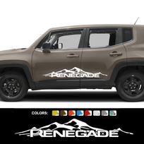 Automobilio durelių šoniniai lipdukai, skirti „Jeep Renegade“ grafikai, kalnų stiliui, kėbulo vinilo dekoro lipdukai, tiuningo priedai Glossy Red