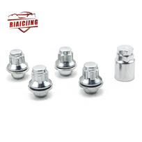 Automobilinis chromas Apsaugos nuo vagystės rato varžtas Užrakto veržlės rakto adapteris tinka Toyota COROLLA RAV4 YARIS CAMRY PRIUS HIGHLANDER M12x1.25 sidabras