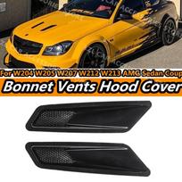 2X variklio dangčio oro angos Variklio gaubto automobilio išorinės dalys, skirtos Mercedes Benz W204 C63 W205 W207 W212 W213 AMG Sedan Coupe automobilio priekinė ventiliacija Glossy Black