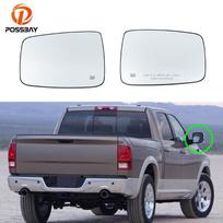 Kairės/Dešinės automobilio galinio vaizdo veidrodėlio stiklas, šildomas, sparno, skaidrus, durų šoninis galinis vaizdas, skirtas Dodge Ram 1500 2500 2009- Automobilio išorė Left